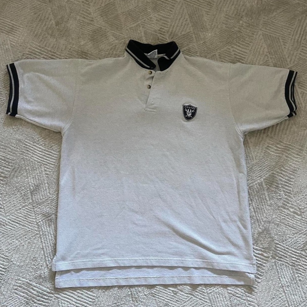 Men's White Polo Shirt with Black Accents